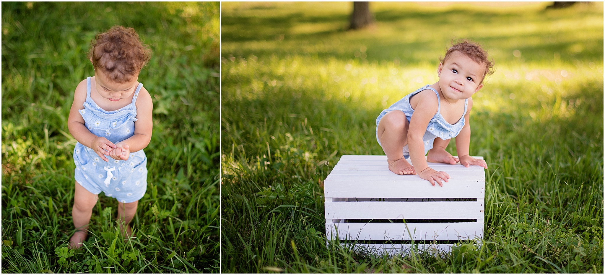 Children Session | Isabella on a crate | Lori Pickens Photography