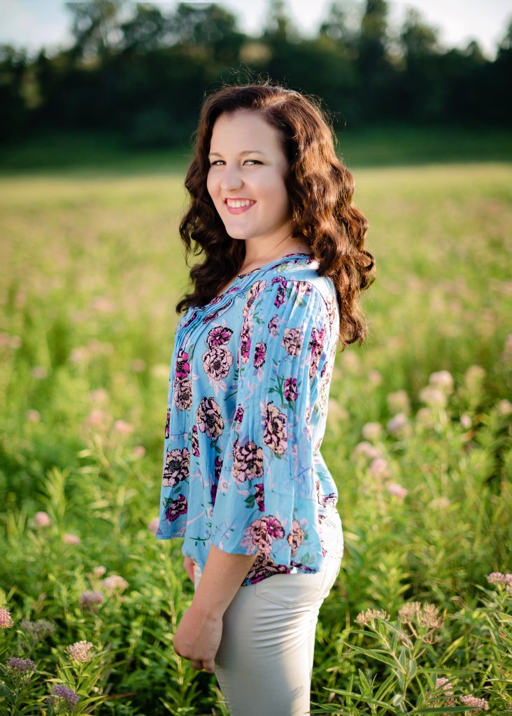 Senior Session in the Mid Ohio Valley - girl in field of flowers
