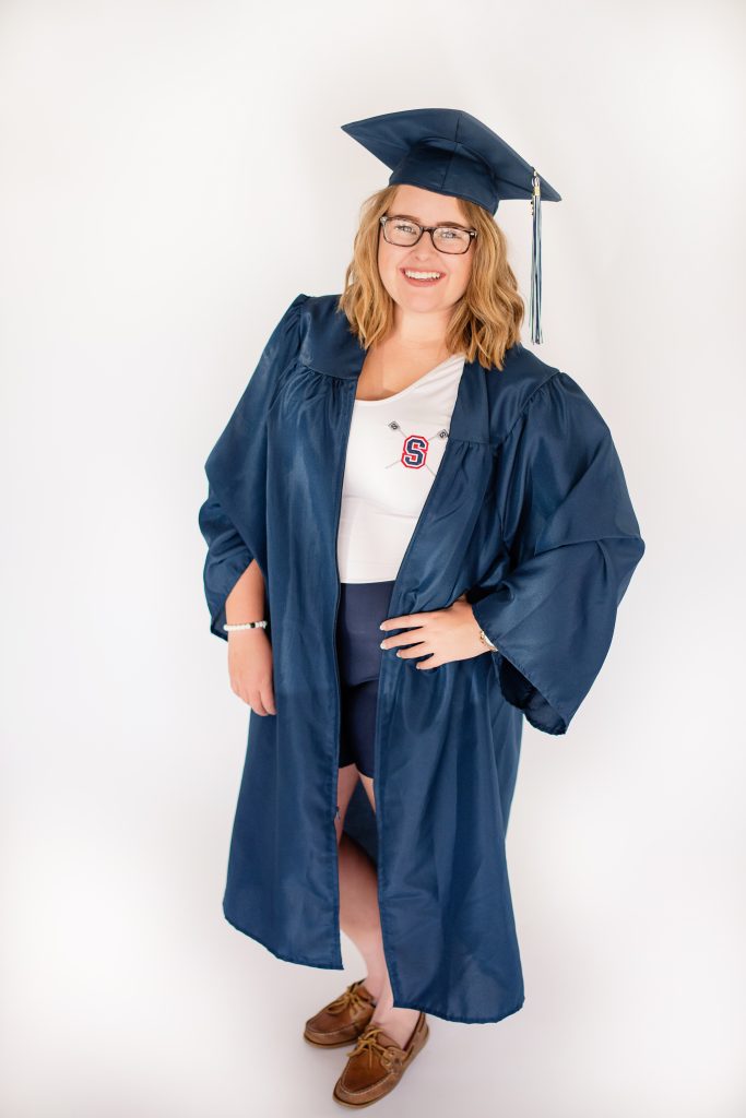 Brianna | Senior Session | Cap and gown in the studio
