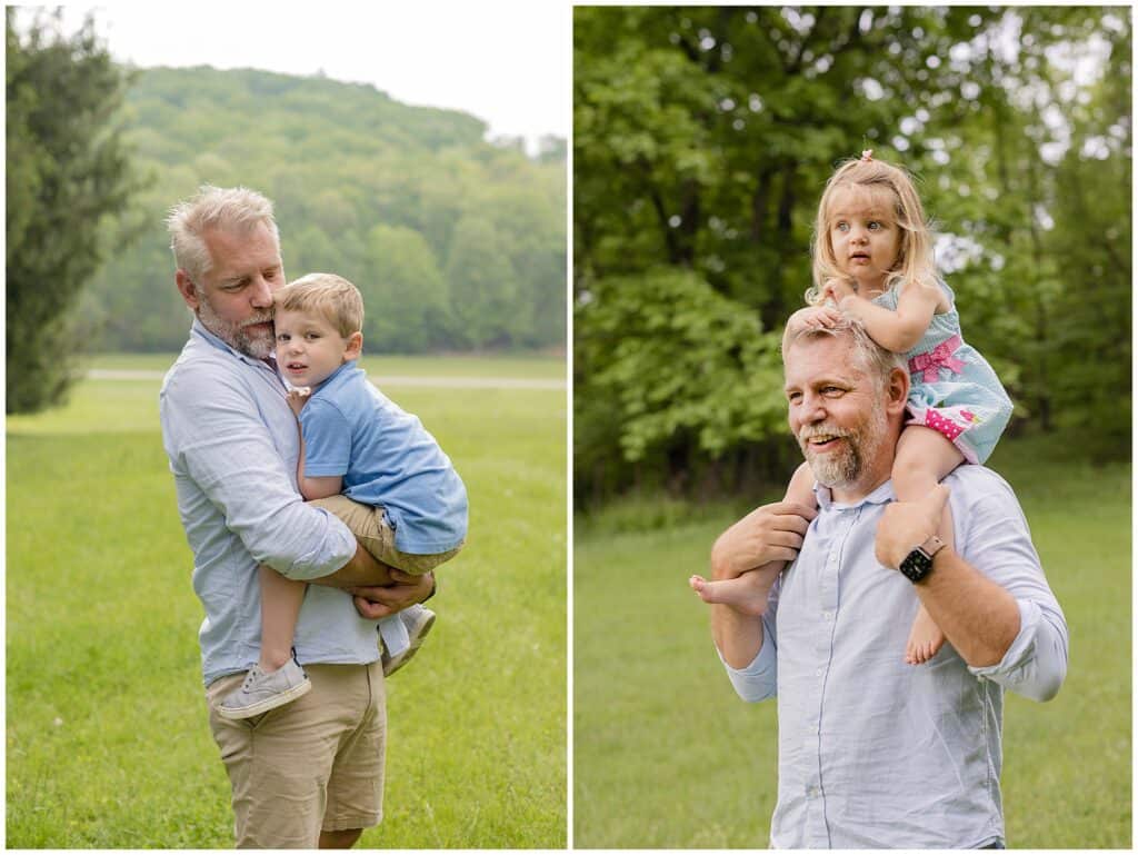 Parkersburg WV photographer lori pickens captured moments with father and son and father and daughter