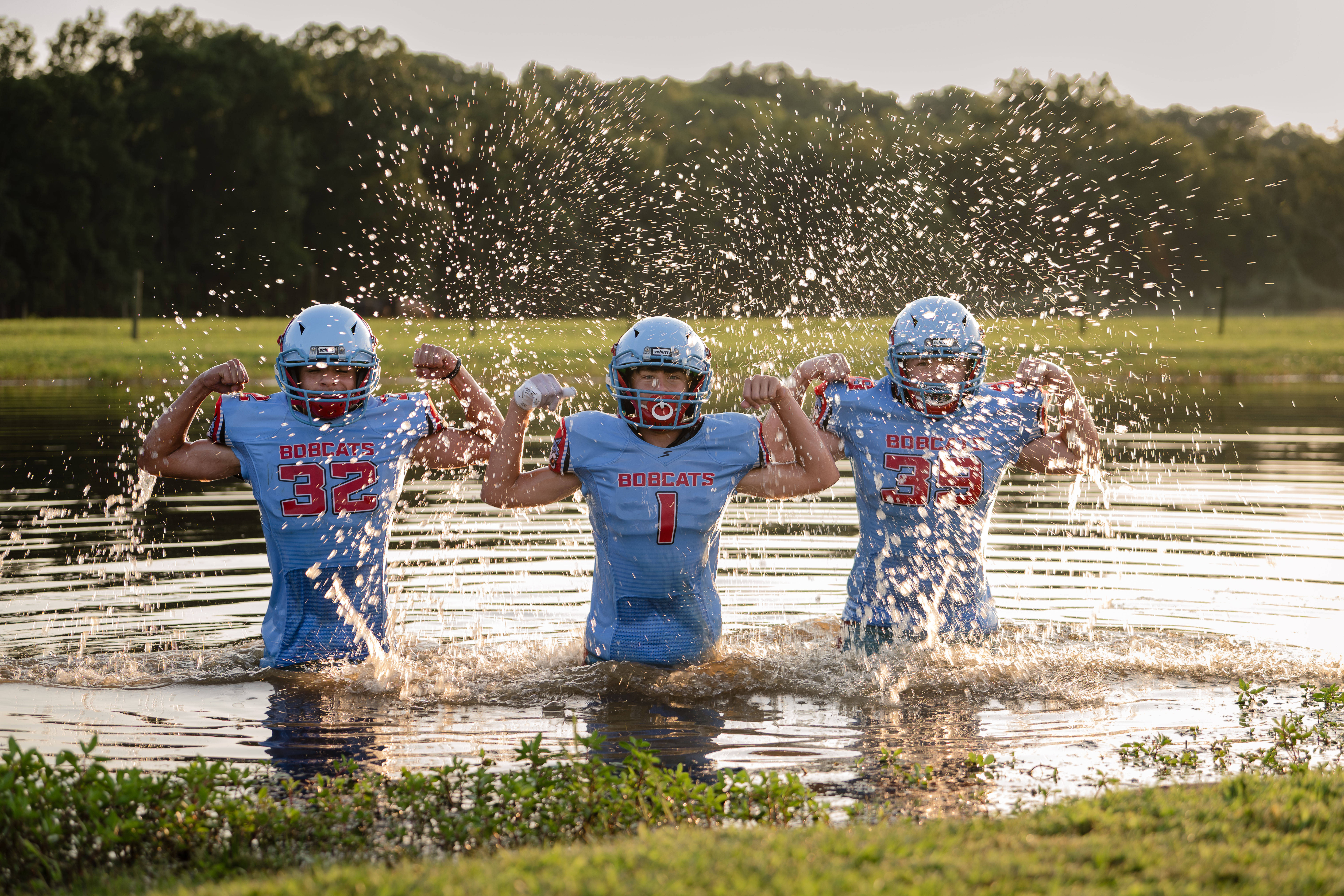 Football and Water Teen Senior Session in Parkersburg, WV